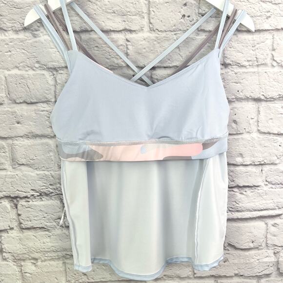 Lucky in Love Womens Size L Undercover Love Camo Over Tank Glace Print Blue NWT - Picture 13 of 16